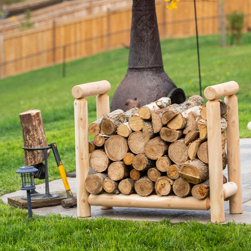 Log Firewood Rack